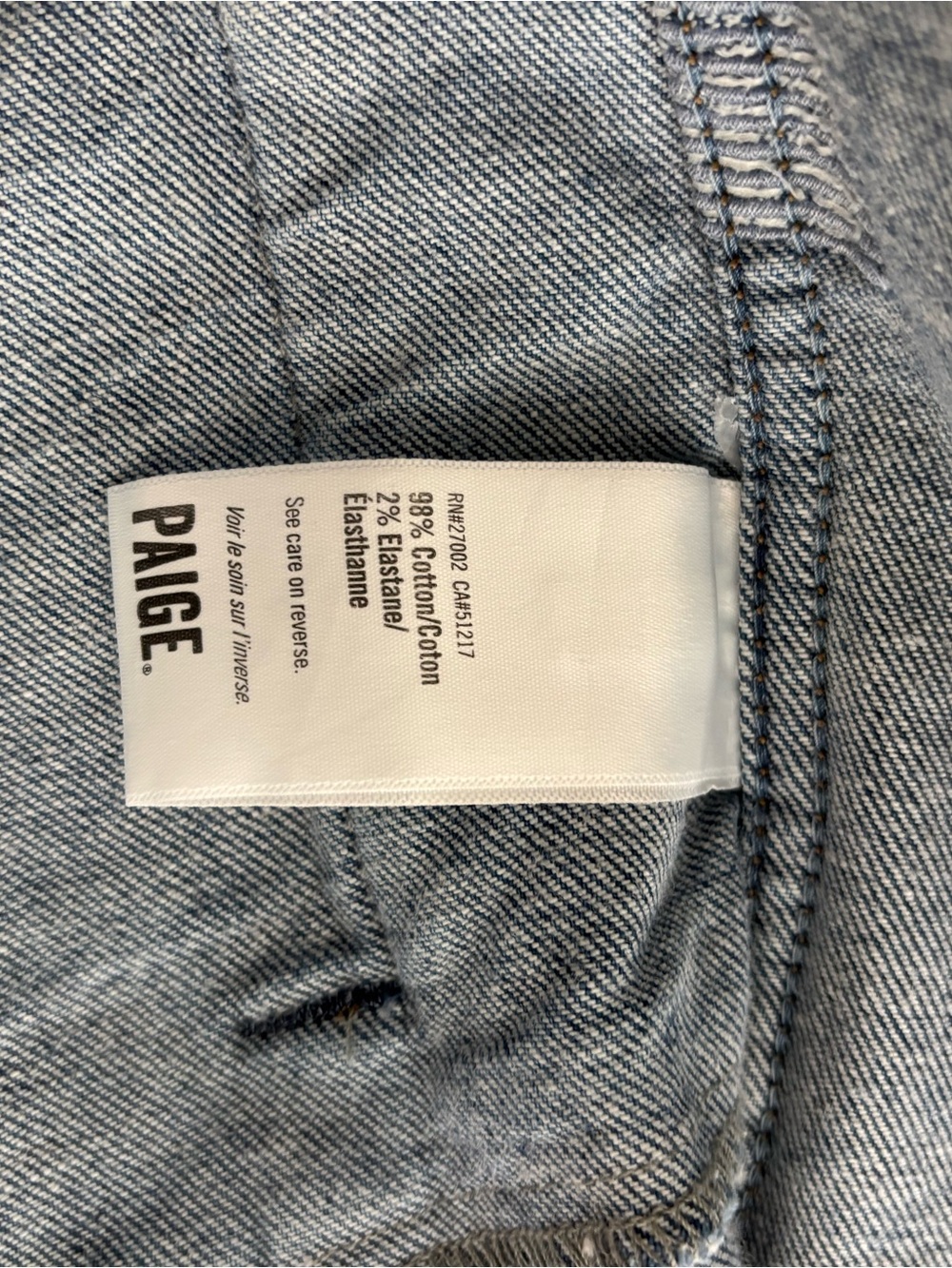 PAIGE Medium Blue Denim Trucker Jacket size XS - Picture 7 of 7